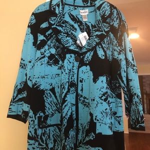 Blue and dark brown Chico’s sweater